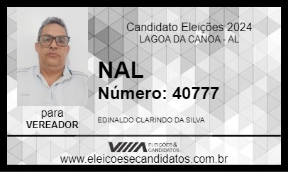 Candidato NAL CLARINDO 2024 - LAGOA DA CANOA - Eleições