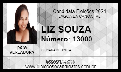 Candidato LIZ SOUZA 2024 - LAGOA DA CANOA - Eleições