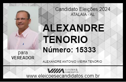 Candidato ALEXANDRE TENORIO 2024 - ATALAIA - Eleições