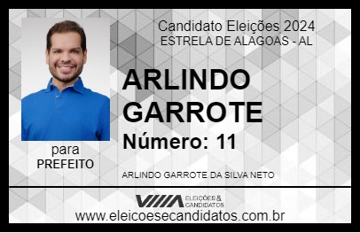 Candidato ARLINDO GARROTE 2024 - ESTRELA DE ALAGOAS - Eleições