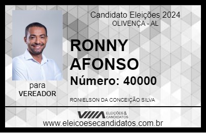 Candidato RONNY AFONSO 2024 - OLIVENÇA - Eleições