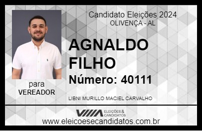 Candidato MURILO DE AGNALDO 2024 - OLIVENÇA - Eleições