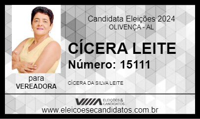 Candidato CÍCERA LEITE 2024 - OLIVENÇA - Eleições