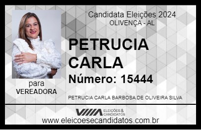 Candidato PETRUCIA CARLA 2024 - OLIVENÇA - Eleições