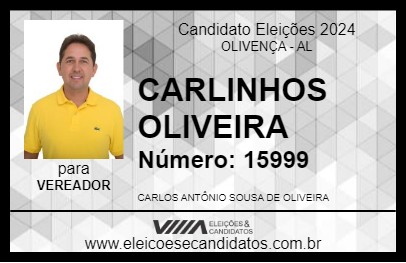 Candidato CARLINHOS OLIVEIRA 2024 - OLIVENÇA - Eleições