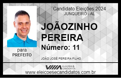 Candidato JOÃOZINHO PEREIRA 2024 - JUNQUEIRO - Eleições