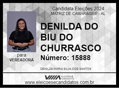 Candidato DENILDA DO BIU DO CHURRASCO 2024 - MATRIZ DE CAMARAGIBE - Eleições