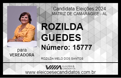 Candidato ROZILDA GUEDES 2024 - MATRIZ DE CAMARAGIBE - Eleições