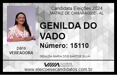 Candidato GENILDA DO VADO 2024 - MATRIZ DE CAMARAGIBE - Eleições