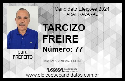 Candidato TARCIZO FREIRE 2024 - ARAPIRACA - Eleições