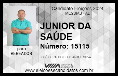 Candidato JUNIOR DA SAÚDE 2024 - MESSIAS - Eleições