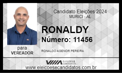 Candidato RONALDY 2024 - MURICI - Eleições