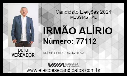 Candidato IRMÃO ALÍRIO 2024 - MESSIAS - Eleições