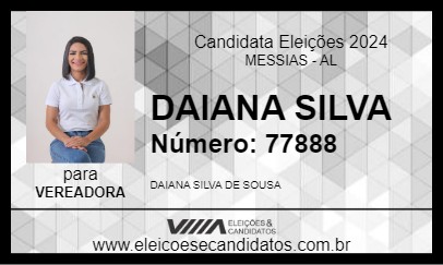 Candidato DAIANA SILVA 2024 - MESSIAS - Eleições