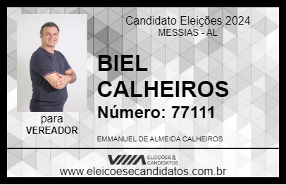 Candidato BIEL CALHEIROS 2024 - MESSIAS - Eleições