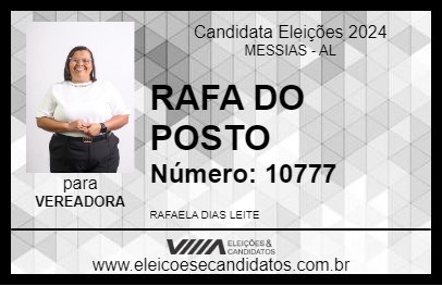 Candidato RAFA DO POSTO 2024 - MESSIAS - Eleições