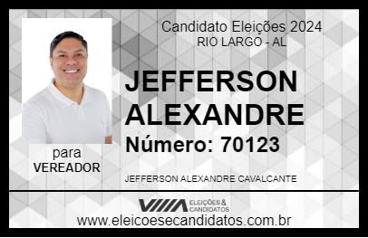 Candidato JEFFERSON ALEXANDRE 2024 - RIO LARGO - Eleições