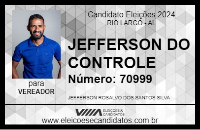 Candidato JEFFERSON DO CONTROLE 2024 - RIO LARGO - Eleições