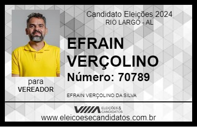 Candidato EFRAIN VERÇOLINO 2024 - RIO LARGO - Eleições