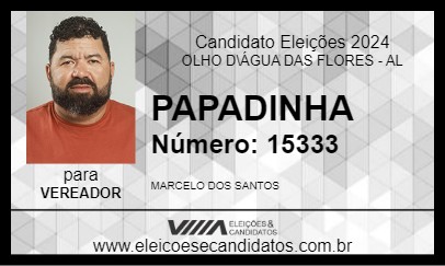 Candidato PAPADINHA 2024 - OLHO D\ÁGUA DAS FLORES - Eleições