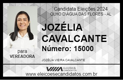 Candidato JOZÉLIA CAVALCANTE 2024 - OLHO D\ÁGUA DAS FLORES - Eleições