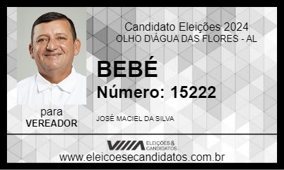 Candidato BEBÉ 2024 - OLHO D\ÁGUA DAS FLORES - Eleições