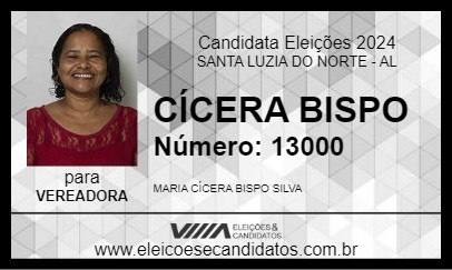 Candidato CÍCERA BISPO 2024 - SANTA LUZIA DO NORTE - Eleições