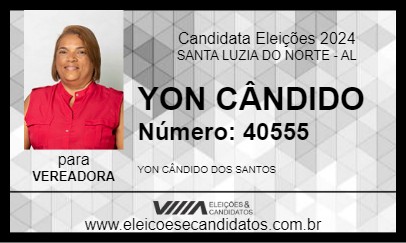 Candidato YON CÂNDIDO 2024 - SANTA LUZIA DO NORTE - Eleições