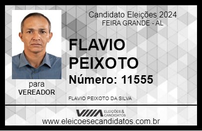 Candidato FLAVIO PEIXOTO 2024 - FEIRA GRANDE - Eleições