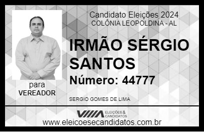 Candidato IRMÃO SÉRGIO SANTOS 2024 - COLÔNIA LEOPOLDINA - Eleições