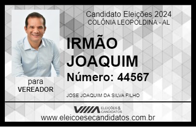 Candidato IRMÃO JOAQUIM 2024 - COLÔNIA LEOPOLDINA - Eleições