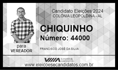 Candidato CHIQUINHO 2024 - COLÔNIA LEOPOLDINA - Eleições