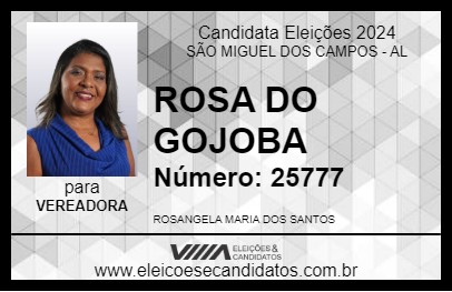 Candidato ROSA DO GOJOBA 2024 - SÃO MIGUEL DOS CAMPOS - Eleições