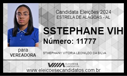 Candidato STHEPHANY VIH 2024 - ESTRELA DE ALAGOAS - Eleições