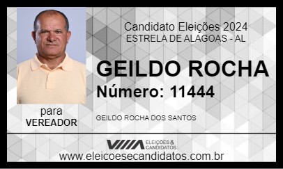 Candidato GEILDO ROCHA 2024 - ESTRELA DE ALAGOAS - Eleições