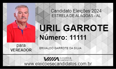 Candidato URIL GARROTE 2024 - ESTRELA DE ALAGOAS - Eleições