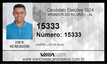 Candidato ANDRÉ LUÍS 2024 - MINADOR DO NEGRÃO - Eleições