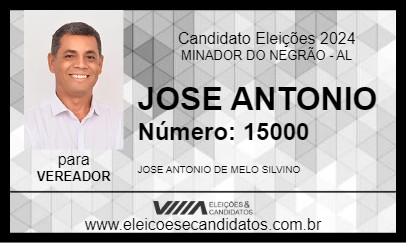 Candidato JOSE ANTONIO 2024 - MINADOR DO NEGRÃO - Eleições