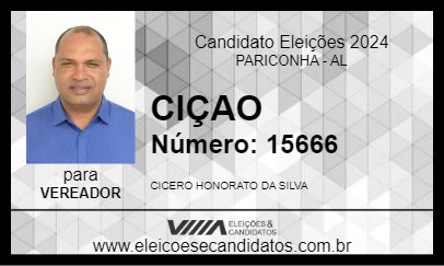 Candidato CIÇAO 2024 - PARICONHA - Eleições