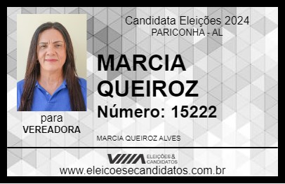 Candidato MARCIA QUEIROZ 2024 - PARICONHA - Eleições