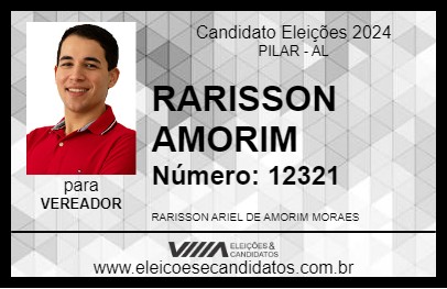 Candidato RARISSON AMORIM 2024 - PILAR - Eleições