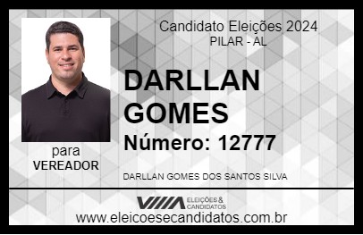 Candidato DARLLAN GOMES 2024 - PILAR - Eleições