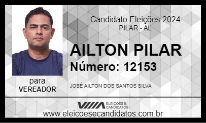 Candidato AILTON PILAR 2024 - PILAR - Eleições