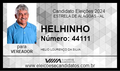 Candidato HELHINHO 2024 - ESTRELA DE ALAGOAS - Eleições