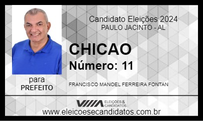 Candidato CHICAO 2024 - PAULO JACINTO - Eleições