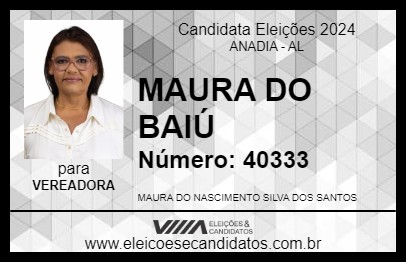 Candidato MAURA DO BAIÚ 2024 - ANADIA - Eleições