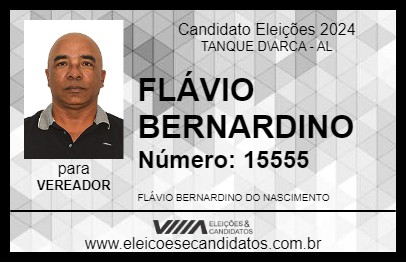 Candidato FLÁVIO BERNARDINO 2024 - TANQUE D\ARCA - Eleições