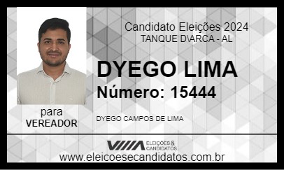 Candidato DYEGO LIMA 2024 - TANQUE D\ARCA - Eleições