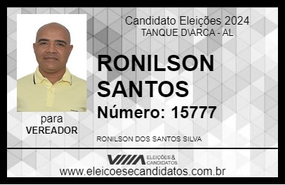 Candidato RONILSON SANTOS 2024 - TANQUE D\ARCA - Eleições