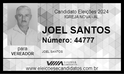 Candidato JOEL SANTOS 2024 - IGREJA NOVA - Eleições